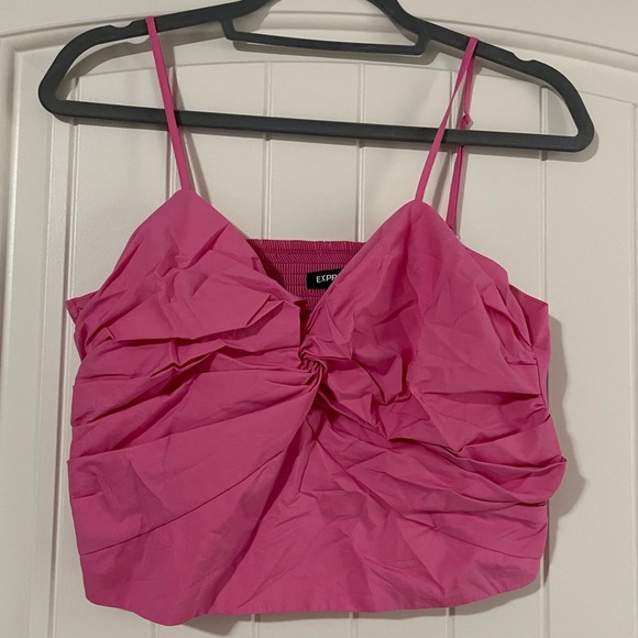 Express Pink Crop Top - Picture 1 of 4
